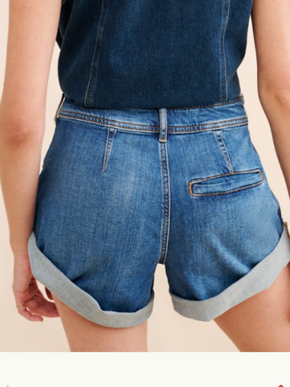 Pilcro Blue Denim Jean Shorts - Picture 4 of 6